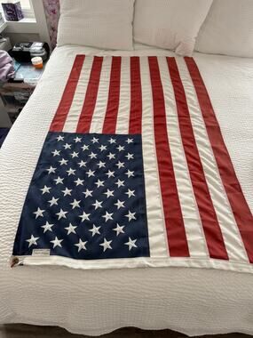 USA American Flag Decorative Polyester Banner - Red, White & Blue